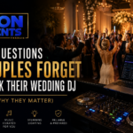 Luxury wedding reception with guests dancing, warm lighting, and professional DJ entertainment by Icon Events in Niagara.