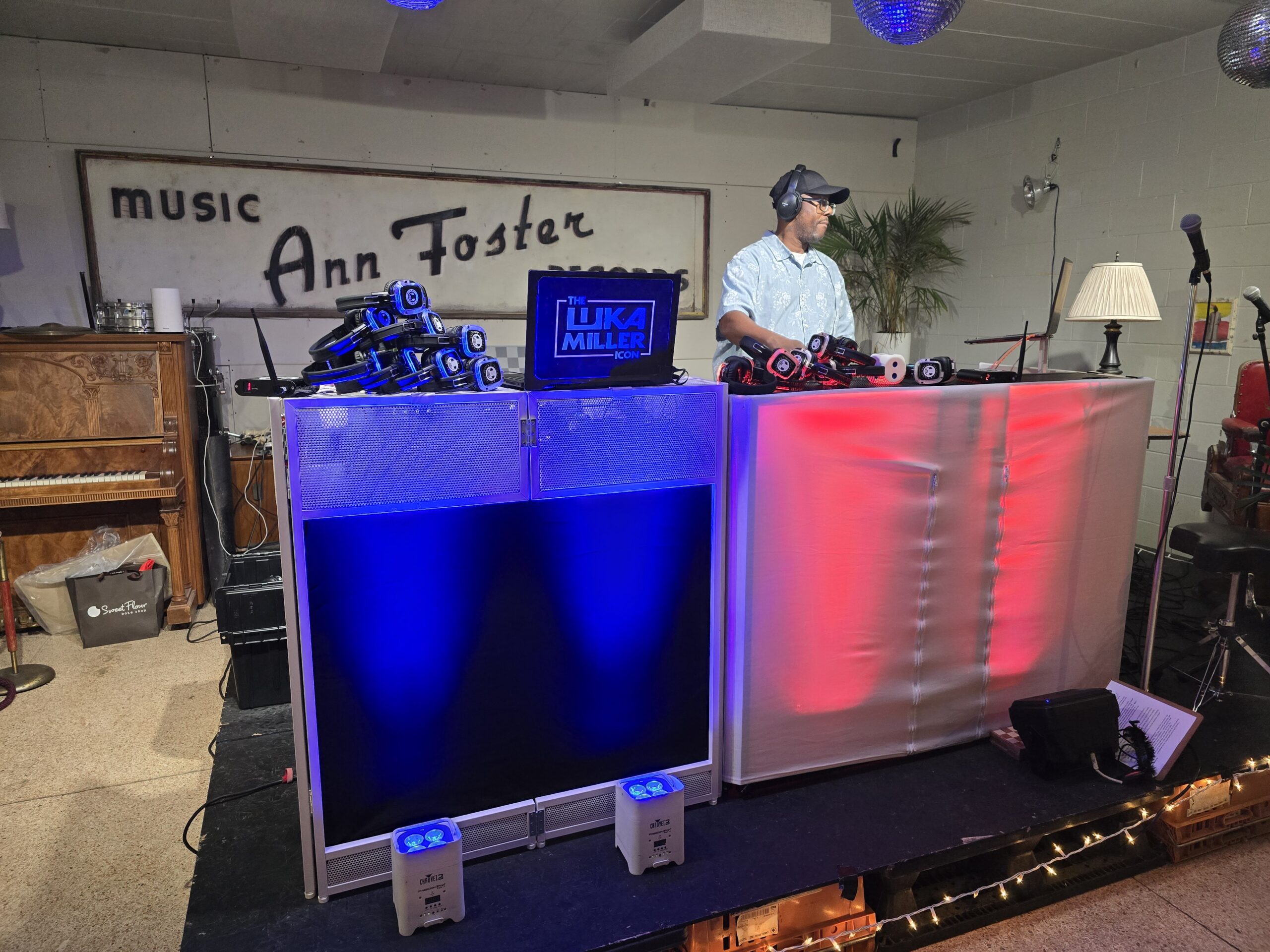 Full Icon Events and Silent Beats setup with the multi-channel headphone station