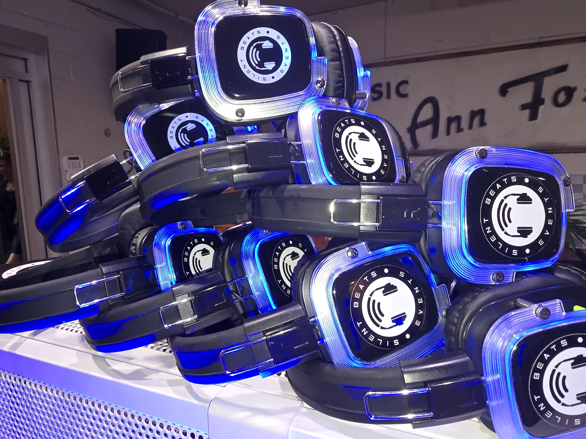Silent Beats Events wireless headphones ready for guests