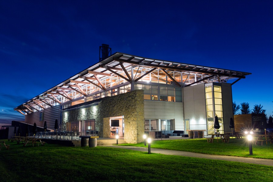 Jackson-Triggs Niagara Estate illuminated at night
