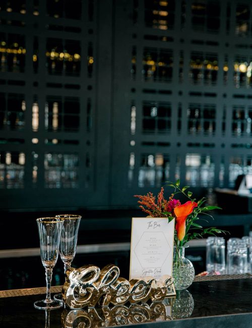 Wedding detail at Tapestry Hall